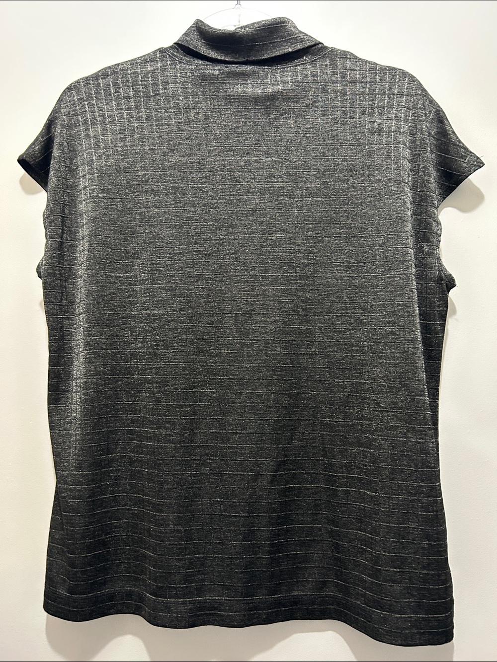 Chico’s Dark Gray Textured Sleeveless Top Acetate Blend Classic Minimalist XL - Picture 4 of 4